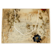  Perkament Liefdesbrief met Bloemen (5) Groot Cadeauzakje (Voorkant)