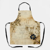  Perkament Liefdesbrief met Bloemen (5) Schort (Voorkant)