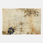  Perkament Liefdesbrief met Bloemen (5) Theedoek (Horizontaal)