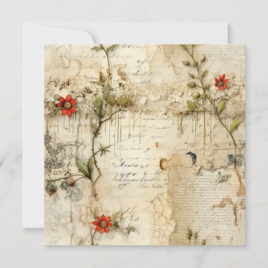  Perkament Liefdesbrief met Bloemen (6) (Voorkant)