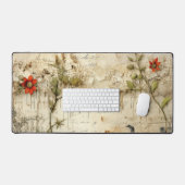  Perkament Liefdesbrief met Bloemen (6) Bureaumat (Keyboard & Muis)