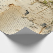  Perkament Liefdesbrief met Bloemen (6) Cadeaupapier (Hoek)