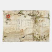  Perkament Liefdesbrief met Bloemen (6) Theedoek (Horizontaal)