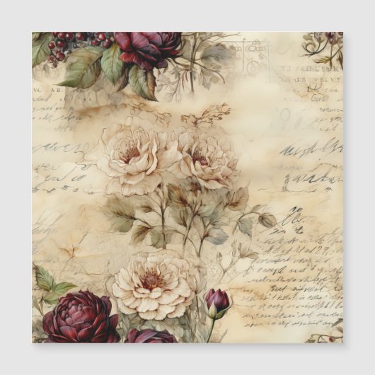 Perkament Liefdesbrief met Bloemen (7) (Voorkant)