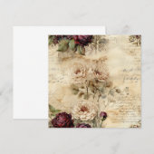 Perkament Liefdesbrief met Bloemen (7) (Voorkant / Achterkant)