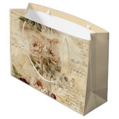 Perkament Liefdesbrief met Bloemen (7) Groot Cadeauzakje (Achterkant Gekanteld)