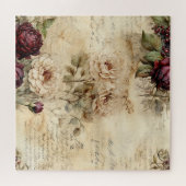  Perkament Liefdesbrief met Bloemen (7) Legpuzzel (Horizontaal)