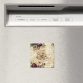  Perkament Liefdesbrief met Bloemen (7) Magneet (Insitu (Vaatwasser))