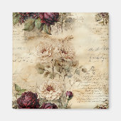  Perkament Liefdesbrief met Bloemen (7) Magneet (Voorkant)