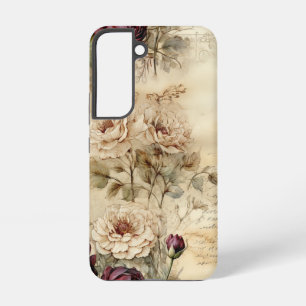 Perkament Liefdesbrief met Bloemen (7) Samsung Galaxy Hoesje