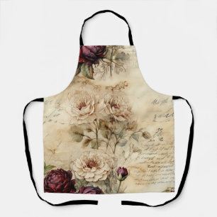 Perkament Liefdesbrief met Bloemen (7) Schort
