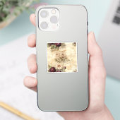 Perkament Liefdesbrief met Bloemen (7) Sticker (Telefoon)