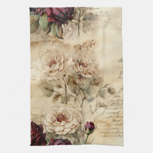  Perkament Liefdesbrief met Bloemen (7) Theedoek