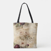  Perkament Liefdesbrief met Bloemen (7) Tote Bag (Achterkant)