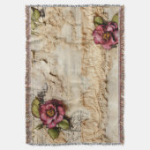 Perkament Liefdesbrief met Bloemen (8) Deken (Voorkant Verticaal)