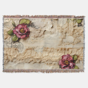 Perkament Liefdesbrief met Bloemen (8) Deken