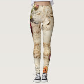  Perkament Liefdesbrief met Bloemen (8) Leggings (Voorkant)