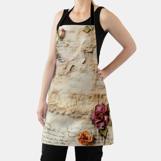 Perkament Liefdesbrief met Bloemen (8) Schort (Insitu)