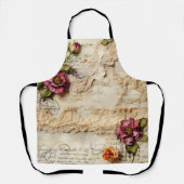 Perkament Liefdesbrief met Bloemen (8) Schort (Voorkant)