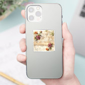 Perkament Liefdesbrief met Bloemen (8) Sticker (Telefoon)
