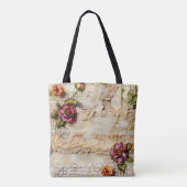 Perkament Liefdesbrief met Bloemen (8) Tote Bag (Achterkant)