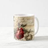  Perkament Liefdesbrief met Bloemen (9) Koffiemok (Voorkant rechts)