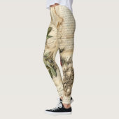  Perkament Liefdesbrief met Bloemen (9) Leggings (Links)
