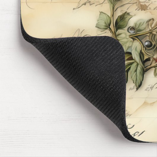  Perkament Liefdesbrief met Bloemen (9) Muismat (Hoek)