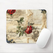  Perkament Liefdesbrief met Bloemen (9) Muismat (Met muis)