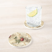  Perkament Liefdesbrief met Bloemen (9) Zandsteen Onderzetter (Zijkant)