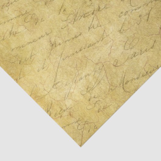 perkament met schrijfbewerking tissuepapier (Detail)