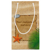 Perkament op Zandachtergrond - Kleine geschenkzak Klein Cadeauzakje (Achterkant)