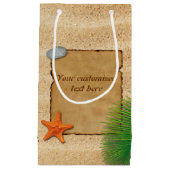 Perkament op Zandachtergrond - Kleine geschenkzak Klein Cadeauzakje (Voorkant)