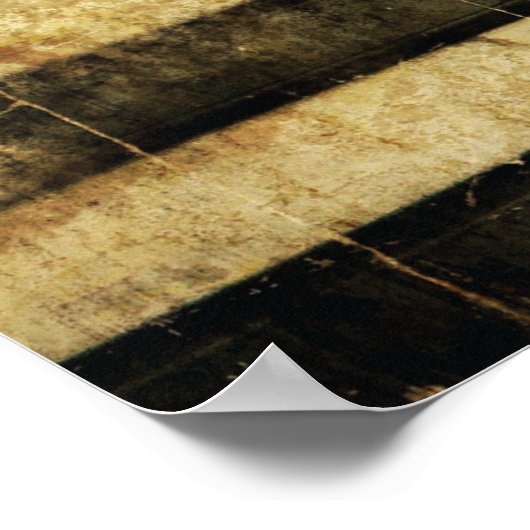  perkament ~ Owl op Piano Poster (Hoek)