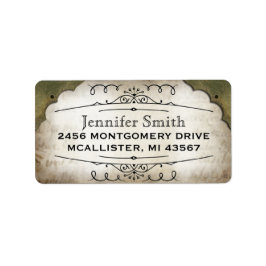  perkament papier script adreslabel etiket