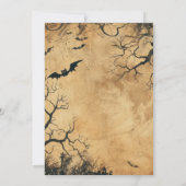 perkament papier vleermuizen enge Halloween parti Kaart (Achterkant)