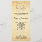 Perkament Patroon Ontwerp Trouwprogramma Programmakaart (Voorkant)