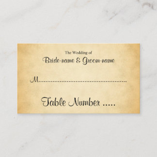 Perkament Patroon Ontwerp Wedding Place Cards Plaatskaartje