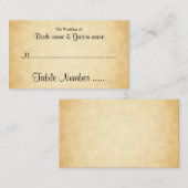 Perkament Patroon Ontwerp Wedding Place Cards Plaatskaartje (Voorkant / Achterkant)
