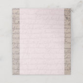  perkament | Roze plaatskaart Plaatskaartje (Buitenkant ongevouwen)