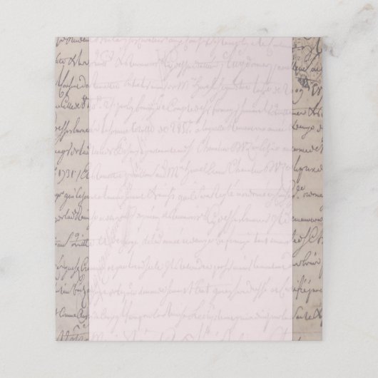  perkament | Roze plaatskaart Plaatskaartje (Buitenkant ongevouwen)