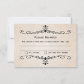  perkament RSVP Respons Wedding Kaart (Voorkant)