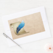 Perkament Scroll en Quill Rechthoekige Sticker (Envelop)