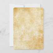 Perkament Sinaasappel bruin bladeren  herfst bruil Kaart (Achterkant)