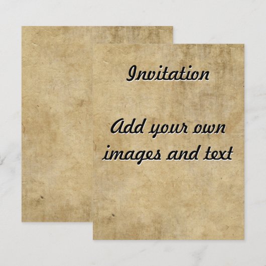 perkament textuur kaart (Voorkant / Achterkant)