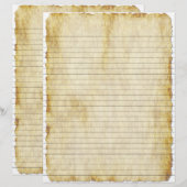  perkament (uitzien) Gelabeld Recipe invoegen (Voorkant / Achterkant)