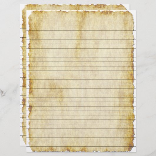  perkament (uitzien) Gelabeld Recipe invoegen (Voorkant / Achterkant)