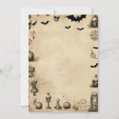  perkament volwassen gotische Halloween Party Kaart (Achterkant)