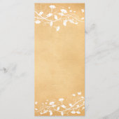  perkament White Vine Wedding Program Menu (Voorkant)