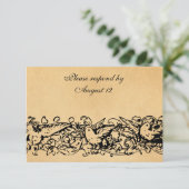 perkamentafscheiding RSVP met enveloppen (Staand voorkant)